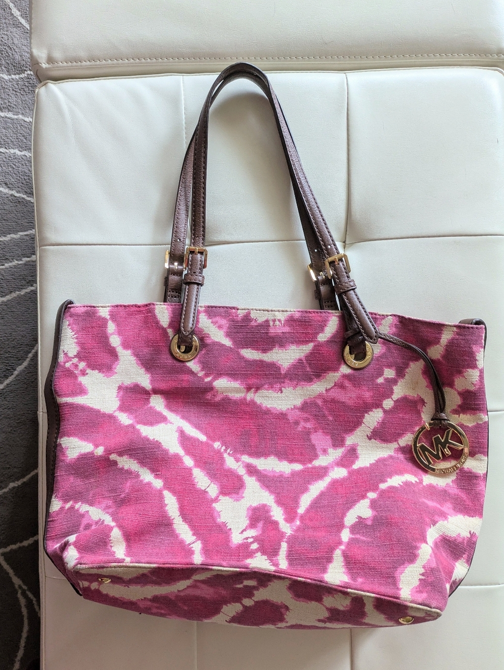 Michael Kors Costal Tye Dye Tote in Raspberry Pink